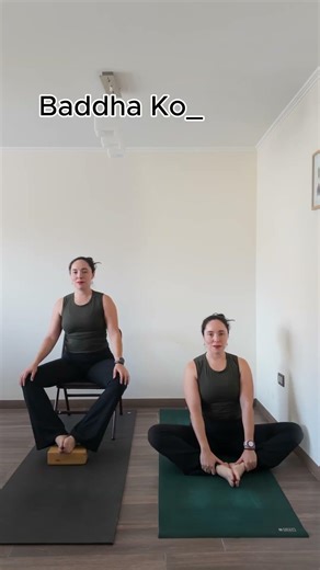 3 poses to improve hip flexibility (in a chair and on a mat) #yoga #stretching #shorts