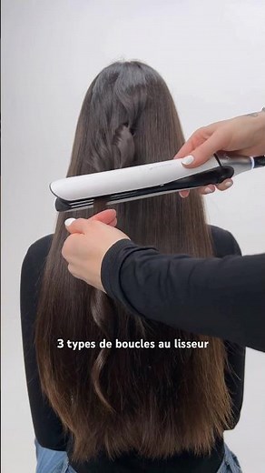 Réalisez différents types de boucles au lisseur grâce à ces 3 techniques ✨ #tutorial #hairtok