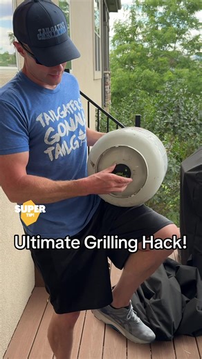 Ultimate grilling Pro Tip 🔥 Never run out of propane with the Mopeka sensor that pairs with your phone so you can see how much propane is left in the tank! #grilling #lifehack #propane #cookout