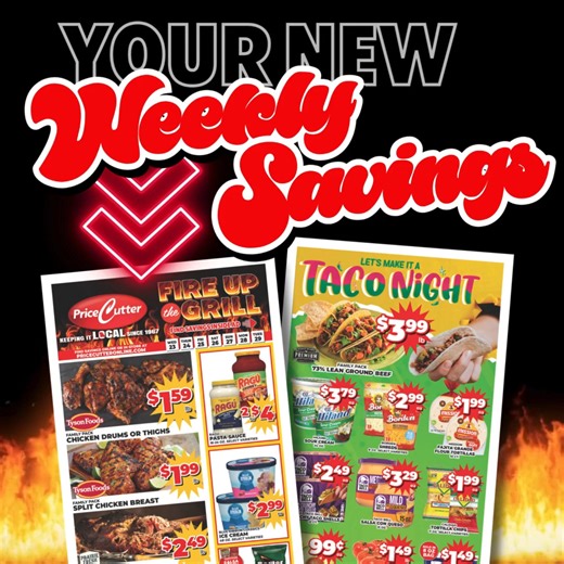 Your NEW Weekly Savings just DROPPED🔥 Fire up the grill with big savings thru the aisles and so much more - only at your local Price Cutter. Shop in-store or online at: https://www.pricecutteronline.com/weekly-ads | Price Cutter