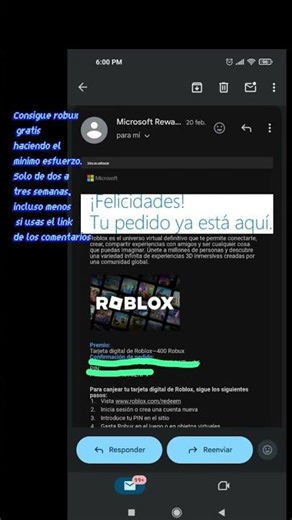 ROBUX GRATIS #roblox #robux #freerobux #microsoftrewards