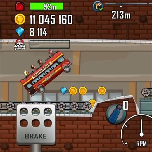 Hill Climb level-198 #gaming #viralshorts ☠️🤮👻