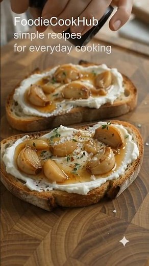 Roasted Garlic Goat's Cheese Toast | Easy Gourmet Toast