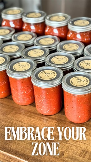 How did we go from enough tomatoes to can only FIVE jars of sauce last year to 25 jars this year (Plus probably 25 pounds of salsa and soup)? All in the exact same bed and with the exact same amount of plants? We planted the right freaking tomatoes for our growing zone. Instead of planting the popular varieties that we had planted in the past like San Marzano’s, I researched what tomatoes were best for my specific zone AND I asked other gardeners in my area (key) what had worked best for them. T