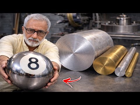Unbelievable Workshop Skill — Making a Pool Ball from Solid Steel