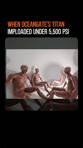 Artificial Intelligence | Technology | Robotics on Instagram: "This is a 3D animation that visually depicts the potential effects of a rapid, catastrophic implosion on human bodies. The animation is related to the 2023 OceanGate Titan submersible disaster. This simulation shows the terrifying speed of a deep sea implosion. The pressure at the bottom of the ocean is absolutely massive. It is like having a heavy truck parked on your chest. The hull collapsed inward faster than the speed of sound. 