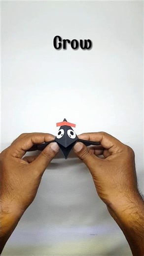 Easy Origami Crow | Origami Paper Crow | DIY Crow that Open Mouth 🐦‍⬛#craft #diy #papercrafts