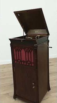 Edison C19 Oak Antique Diamond Disc Phonograph Record Player