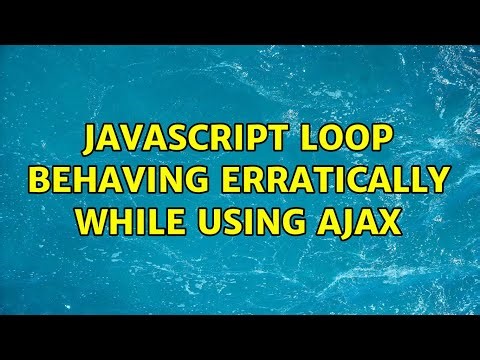 javascript loop behaving erratically while using ajax