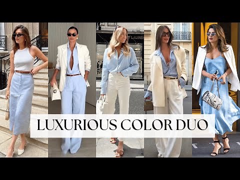 The Most Luxurious Color Duo — White and Light Blue Outfits That Look Instantly Chic & Elegant