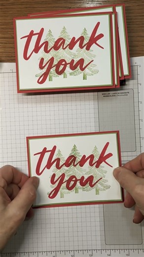 Stampin UP//Thanking You// Pine Tree Trimmings//Thank You Cards//#Shorts//Clean And Simple