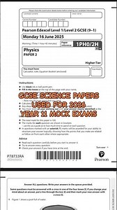 GCSE Science Papers that will be used for Year 11 2026 Mock exams 📚 #gcsescience #revision