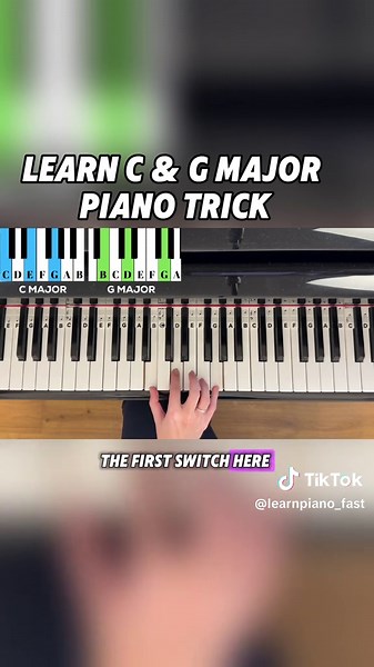 Learn C & G major Piano Trick Must Know...#major #trick #candg #pianotutorial