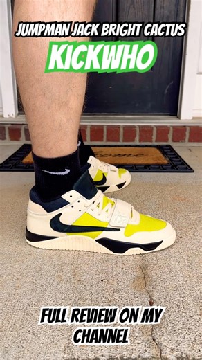 Jumpman Jack Bright Cactus via kickwho. Full review on my channel #jordan #travisscott #shoes