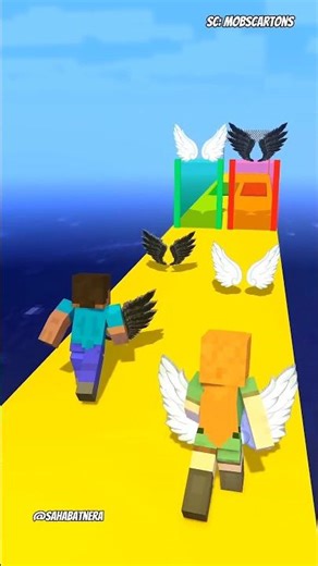 Help Alex survive the attack of evil Steve #minecraft #roblox #shorts