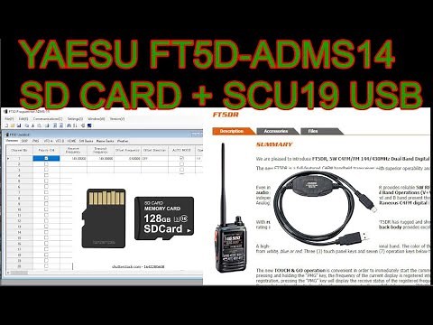 YAESU FT5D-ADMS 14 -fREE SOFTWARE -SCU19 CABLE OR SD CARD