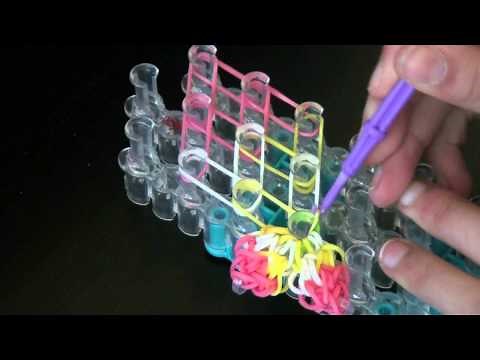 hibiscus flower bracelet rainbow loom