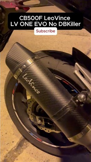 CB500F LeoVince LV ONE EVO slipon No DBKiller Exhaust Sound