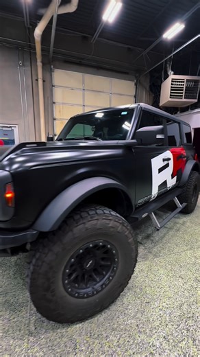 Revolutionary Rides | Factory red is bold… but custom is unforgettable. This 2022 Bronco received a full satin black wrap and custom Revolutionary Rides... | Instagram