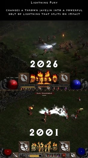 Amazon - Lightning Fury D2R vs D2 #diablo2 #amazon #d2r