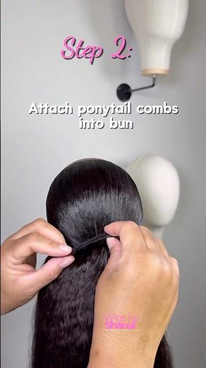 How to install drawstring ponytail #wigsbyshanai#humanhairponytail#ponytails#updostyles