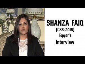 Shanza Faiq CSS 2018 Topper - Interview