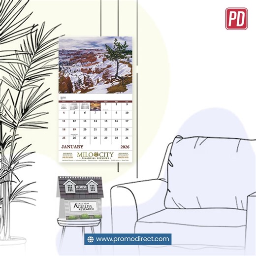 Stay in front of your customers all year with our 2026 Promotional Calendars. Customize with your logo and make your brand unforgettable. First-time users save with code FB10 | Promo Direct