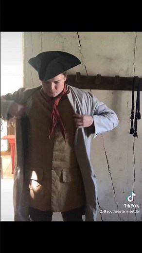 Getting dressed in the 18th century #nature #1700s #blacksmithing #history #cabin #fashion #colonial