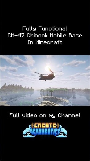 I've built FULLY FUNCTIONAL CH-47 Chinook in #createaeronautics #minecraft #gaming #createmod #fyp