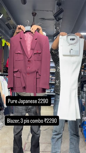 Amir khan on Instagram: "Pure Japanese belt blazer 3 pis combo ₹2290 followers Ke liye offer"
