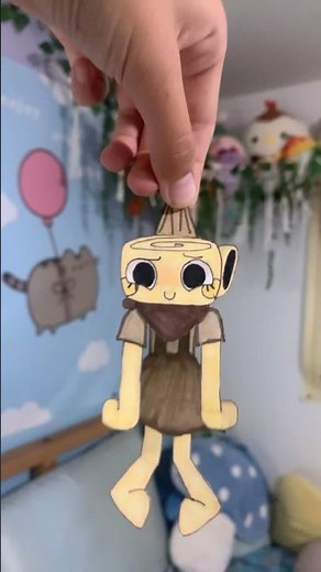 Making Shelly from dandy’s world into a hanging paper doll! 🐚 #dandysworld #papercraft