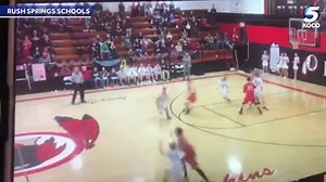 WHAT A SHOT!!! Rush Springs High School sophomore Zane Harper was the hero Friday night, hitting an improbable buzzer beater that needs to be seen to be believed. https://goo.gl/HQnieA | KOCO 5 News