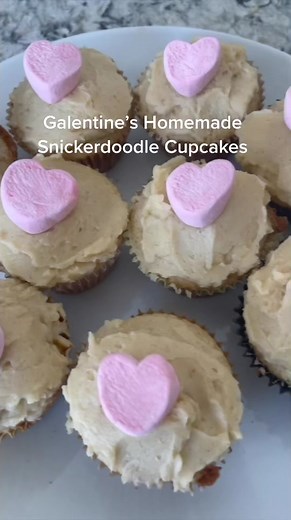Galentine’s Homemade Snickerdoodle Cupcakes