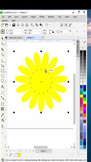 polygon shape and Distort tool in Corel draw daily