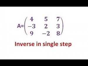 How to find Inverse of Matrix in one step ; short cut for inverse of matrix || Inverse of matrix