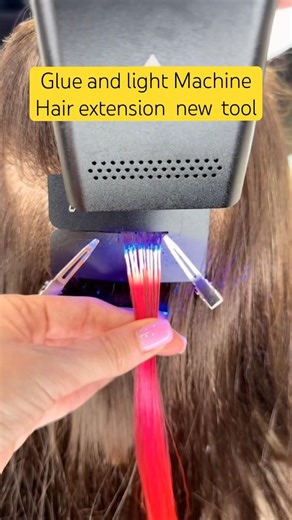 LED machine and eco-friendly resin glue hair extension kit; hair extensions so simple and beautiful