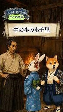 ことわざ「牛の歩みも千里」が題材の昔話風の短編物語 #ことわざ #昔話