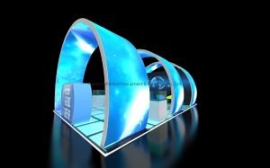 [Hot Item] 3X3 Portable Tension Fabric Trade Show Display Exhibition Modular Booth Design