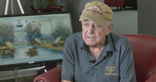 95-year-old veteran uses his memories of war to create impressive paintings