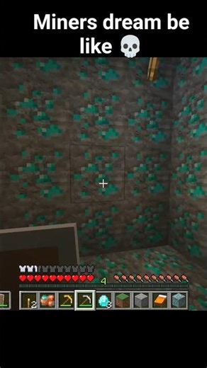 Miners dream be like 💀🔥 #minecraft #minecraftshorts #gaming