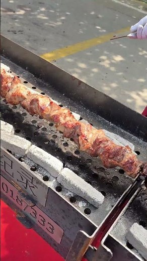 LONGEST skewer of meat, who is hungry!? 🤤