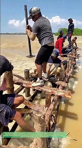 Construction d'un pont temporaire
