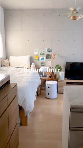 6.5畳。小さな部屋を広く見せる｜ワンルームのような1K ｜ナチュラルインテリア #ルームツアー #roomtour #一人暮らし
