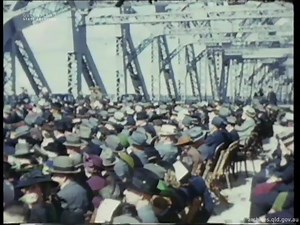 Colour footage of the Story Bridge's opening ceremony from 1940 (no sound, sadly, but fantastic footage nevertheless)! IID: 1763097 | Queensland State Archives