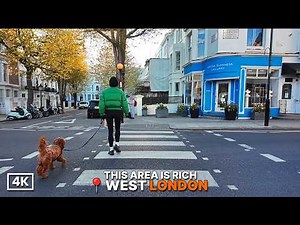 Rich area in London 🇬🇧 Kensington Neighbourhood Tour (Relaxing POV 4K HDR)