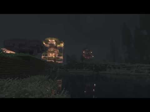 Minecraft Wind & Rain Sounds | Winter Ambience 1 Hour