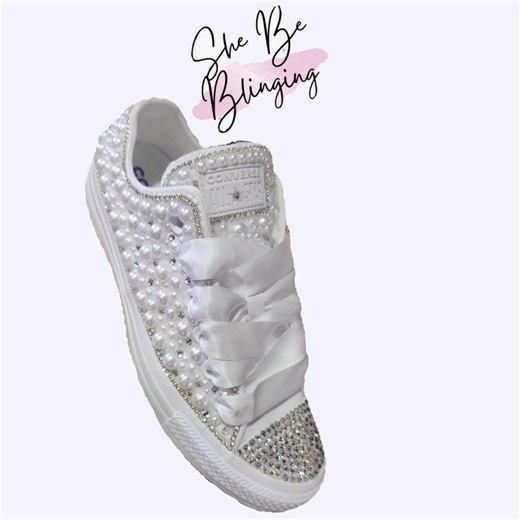 Wedding Bling Converse Chucks - Etsy