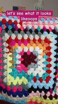 Loving the randomness!! #crochet #scrap #yarn #scrappy #crafts #cat #cute #diy #funny #grannysquare