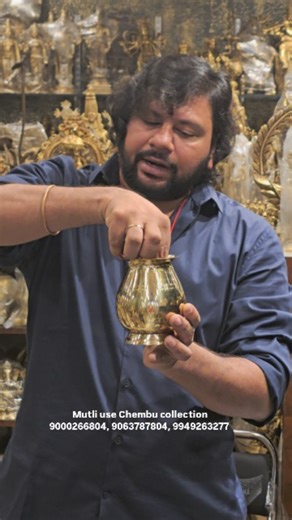kumbakonam copper&brass shop on Instagram: "#brass special E. G. P Multi uses lota/ Kalash is a symbol of purity and spiritual significance, designed for Hindu pooja rituals, temple ceremonies, and daily prayers. Crafted from high-quality brass, traditional pooja vessel features a classic round design, making it perfect for storing holy water, milk, or ritual offerings. Its smooth, polished finish adds a touch of elegance to your home temple or mandir#gifting#shorts"