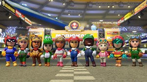 Mario Kart 8 update adding amiibo support which unlocks character-branded gear for Mii racers